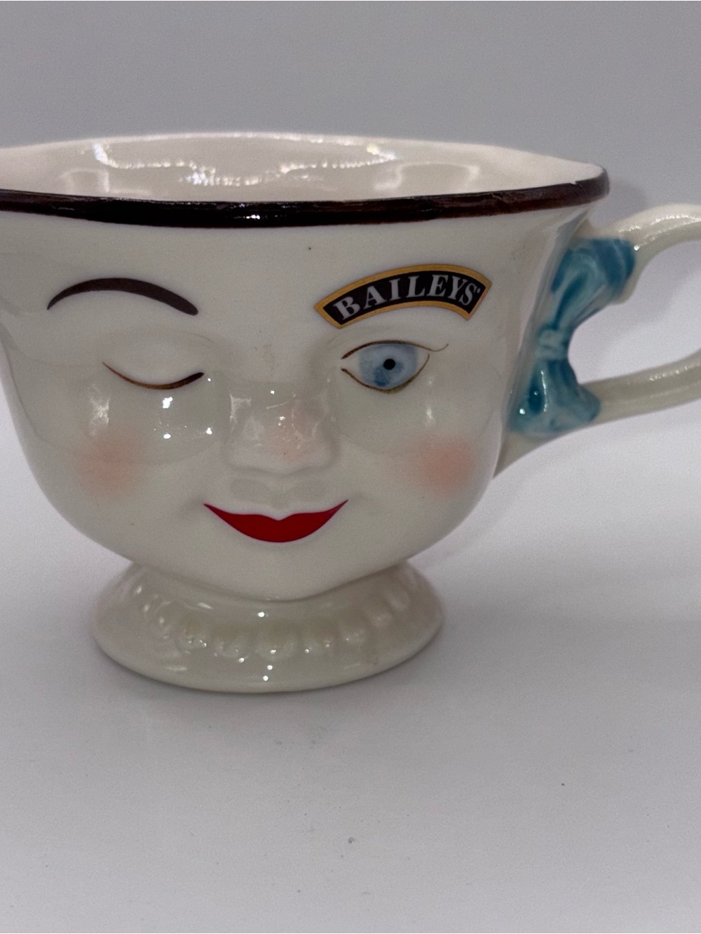 Vintage 1996 Anthropomorphic Baileys Irish Cream "Yum" Mug Kitsch Kitchenware